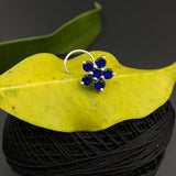 Blue Sapphire Nose Pin