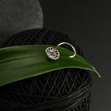 Silver Marigold Nose Pin