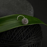 Silver Marigold Nose Pin