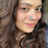 Emerald Flower Nose Clip-On