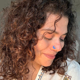 Moon Blue Nose Pin (Gold Polished)