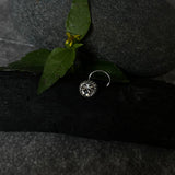 Tiny Zircon Silver Nose Pin