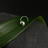Silver Cutwork Ball Nose Pin