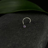 Tiny Amethyst Nose Pin