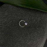 Tiny Amethyst Nose Pin