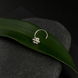 Silver Flower Nose Pin