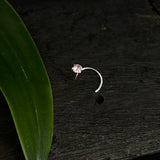 Powder Pink Square Nose Pin