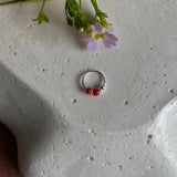 Red Beads Nose Ring (small)