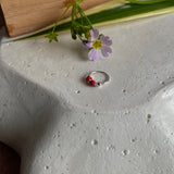 Red Beads Nose Ring (small)