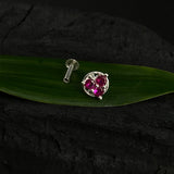 Hot Pink Circle Nose Pin
