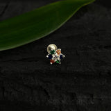 Multi Coloured Flower Nose Pin