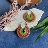 Lime Green Tribe Earrings
