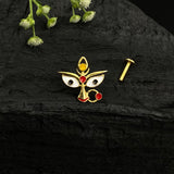 Maa Durga Screw Nose Pin (Gold plated)