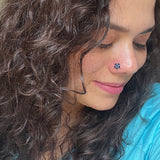 Blue Sapphire Nose Pin