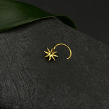 Sun Rays Nose Pin (gold plated)