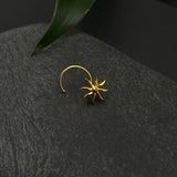 Sun Rays Nose Pin (gold plated)