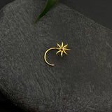 Sun Rays Nose Pin (gold plated)