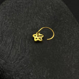 Zircon Flower Nose Pin (gold plated)