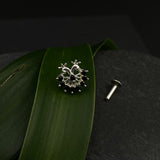 Peacock Nose Pin (black)
