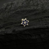 Blue Star Nose Pin