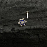 Blue Star Nose Pin