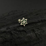 Green Star Nose Pin