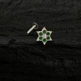 Green Star Nose Pin