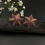Red & Gold Ear Studs