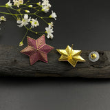 Red & Gold Ear Studs