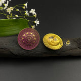 Round Antique Ear Studs