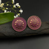 Round Antique Ear Studs