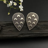 Hearts On Leaf Ear Studs