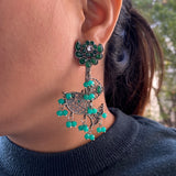 Beaded Fish Earrings (Emerald Green)