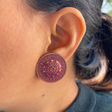 Round Antique Ear Studs