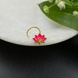 ⁠Lakshmi Phool Nose Pin