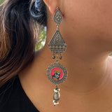 Shri Krishna Hand Painted Earrings