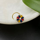 ⁠Phool Rangoli Nose Pin