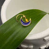 ⁠Moon Diya Nose Pin