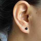 Black Ball Ear Studs (5mm)