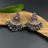 Ruby Crescent Earrings