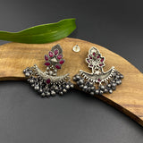 Ruby Crescent Earrings