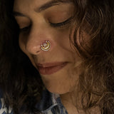 Chand Sitarey Nose Pin (Gold Plated)