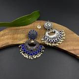 Sapphire Blue Ethnic Earrings