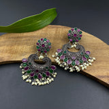 Ruby & Emerald Ethnic Earrings