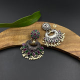 Ruby & Emerald Ethnic Earrings