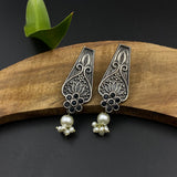 Blue Sapphire & Pearl Earrings