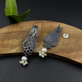 Blue Sapphire & Pearl Earrings