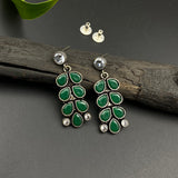 Emerald Leaf Earrings
