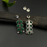 Emerald Leaf Earrings