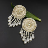 Round Pearl Dust Earrings
